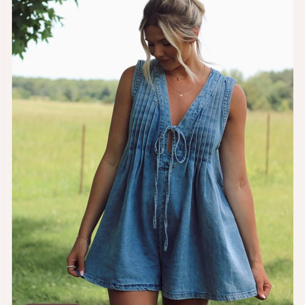 Free People Webster romper dupe- Wandering Rhodes boutique